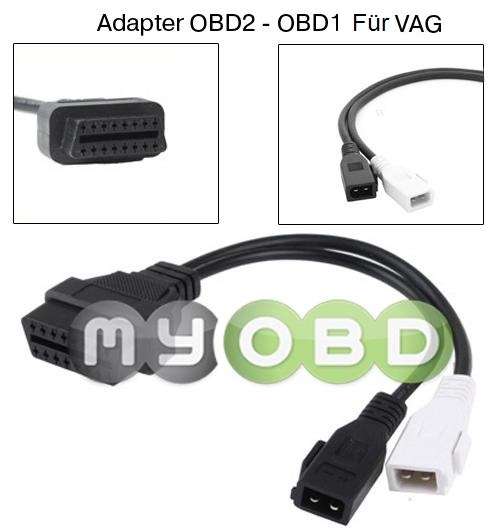 Переходник с OBD-II на VAG 2x2 пин, OBDII-VAG2x2